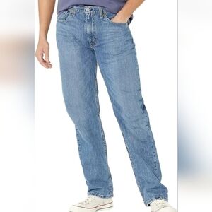 Men's Levi's 550 Relaxed-Fit Stretch Straight Blue Jeans 46x32 New. Big …